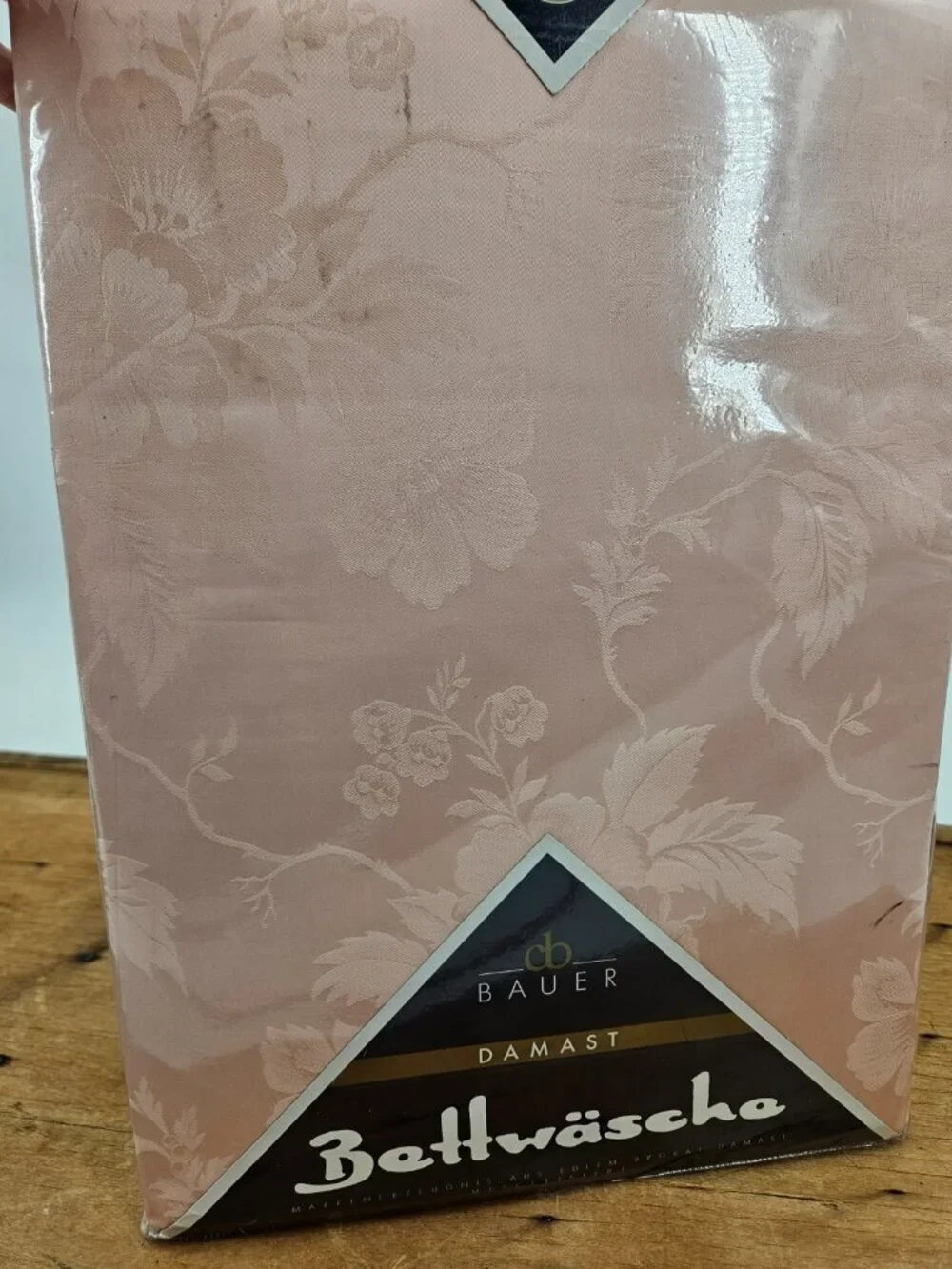 New Curt Bauer Peach Floral Damask Duvet Cover Full/Queen 86x86in Cotton Germany